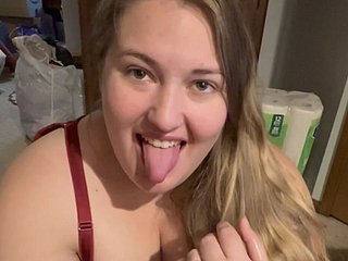 HOT bbw Wife Blowjob Acquisition bargain Cum!!  at hand a smile