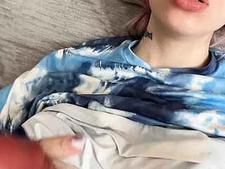 Chunky DILDO medial dripping pussy