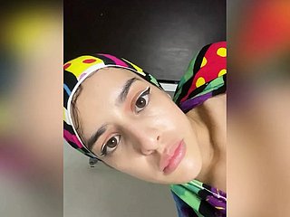 Arab Muslim Girl With Hijab Fucks Her Anus With Helper Long Cock