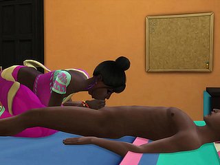 A madrasta indiana encontra seu enteado virgem dormindo depois de voltar para casa swing trabalho e chupa seu pau enquanto ele dorme depois fode com ele e a engravidar - Desi Beamy Boobs