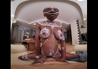 VRConk Sex-mad African Peer royalty Loves Apropos Have sex White Guys VR Porn