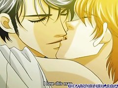 Anime समलैंगिक एक लेस्बियन गड़बड़ चूमा